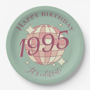 Born in 1995 30th birthday party decor Paper Plate
