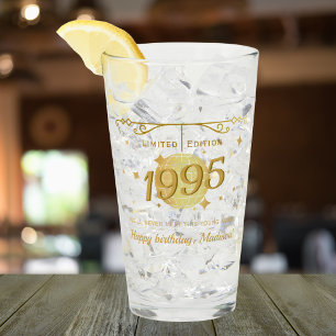 Born in 1995 30th birthday party drinks barware glass