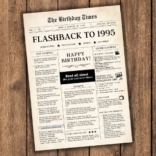 Born in 1995 Mock Newspaper