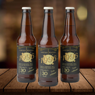 Born in 1996 30th birthday party beer Label Set