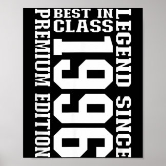Born In 1996 Cool In Cl Legend Since 1996 Birthday Poster