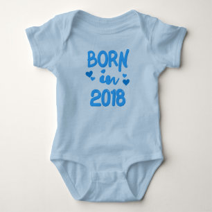 BORN IN 2018 BOY BABY BODYSUIT