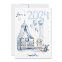 Born in 2024 - Congratulations New Baby Boy Card