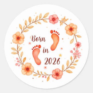 Born in 20xx (Editable Year) Classic Round Sticker