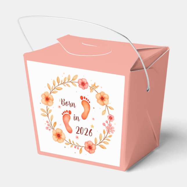 Born in 20xx (Editable Year)  Favor Box (Back Side)
