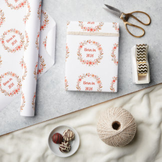Born in 20xx (Editable Year) Wrapping Paper