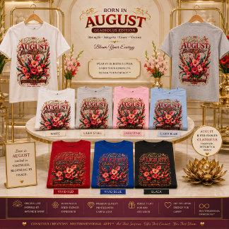 Born in August Gladiolus Edition Women’s Basic T-Shirt