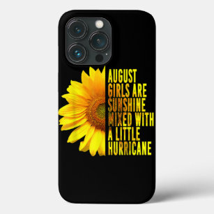 Born In August Womans Birthday Sunflower Lover Flo iPhone 13 Pro Case