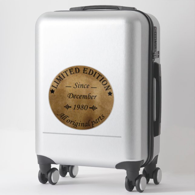 born in december 1980 vintage birthday (Suitcase)