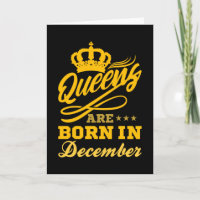 BORN IN DECEMBER Birthday Queen Women Girls