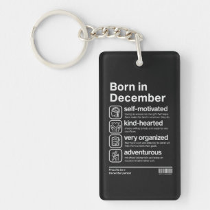 Born In December Personality Keychain