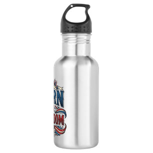 Born in Freedom Patriotic Vintage Vector Shirt_1 532 Ml Water Bottle