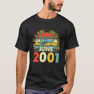 Born In June 2001 20Th Birthday Gift Retro 20 Year T-Shirt