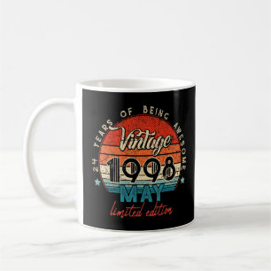 Born In May 1998 24 Birthday 24 Year Old Coffee Mug