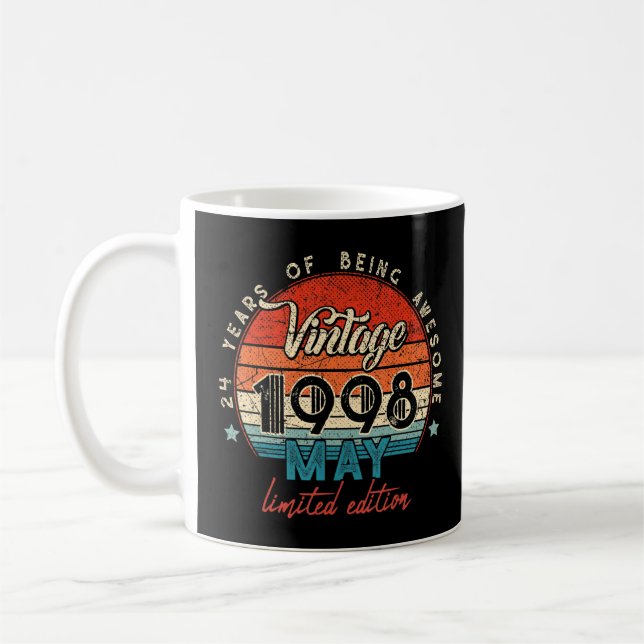 Born In May 1998 24 Birthday  24 Year Old  Coffee Mug (Left)