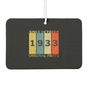 Born In October 1933 Funny Birthday Retro Quote Air Freshener