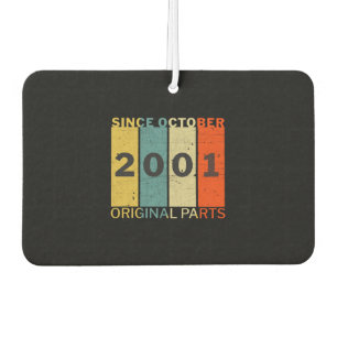 Born In October 2001 Funny Birthday Retro Quote Air Freshener