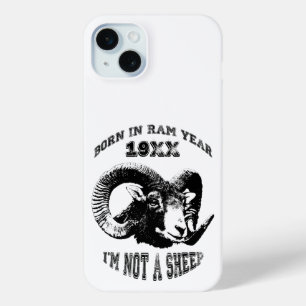 Born in Ram Year 1931 1943 1955 I'm not a Sheep iC iPhone 15 Mini Case