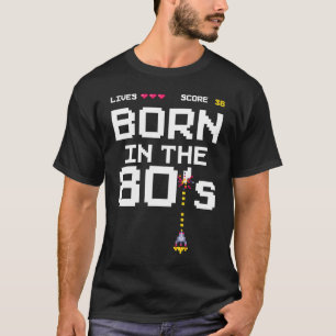 Born in the 80's Retro 36th Birthday T-Shirt