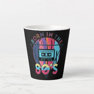 Born in The 80's Vintage Cassette Tape Latte Mug