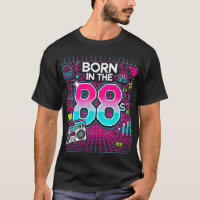 Born in the 88s Retro Graphic T-Shirt – Neon 80s