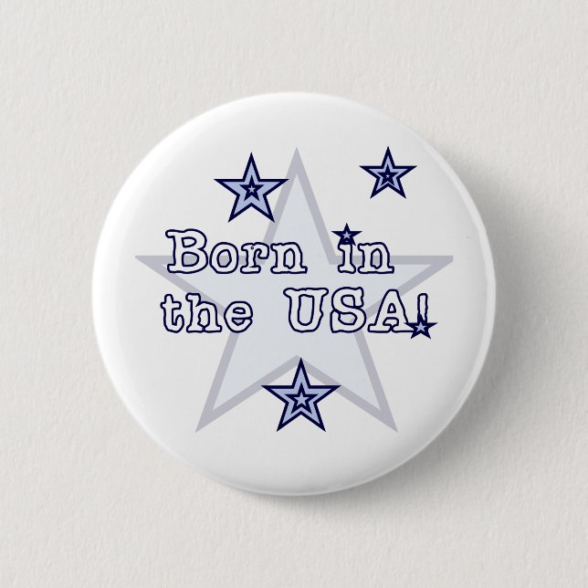 Born In The Usa 2 Inch Round Button (Front)