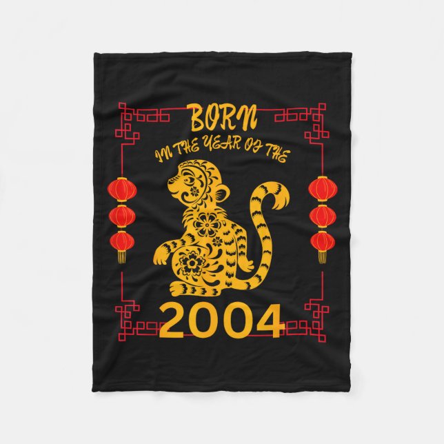 Born In The Year Of The Monkey 2004 Chinese New Ye Fleece Blanket (Front)