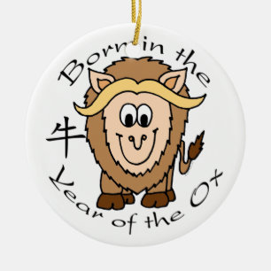 Born in the Year of the Ox ornament