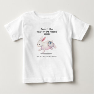 Born in the Year of the Rabbit 2023 Zodiac Sign Baby T-Shirt