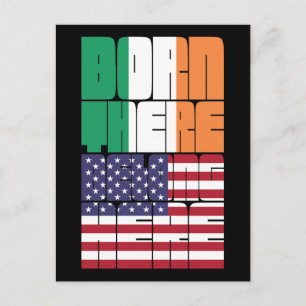 Born Ireland Belong American Postcard