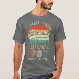 Born January 1987 35th Birthday Made In 1987 35 Ye T-Shirt