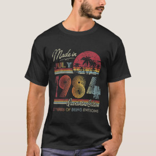 Born July 1984 37Th Quarantine Bithday Made In 198 T-Shirt