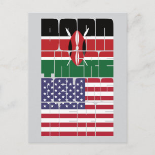 Born Kenya Belong American Postcard