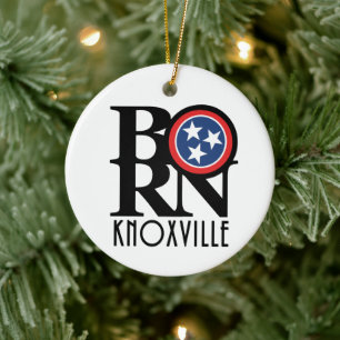 BORN Knoxville Tennessee Ceramic Ornament