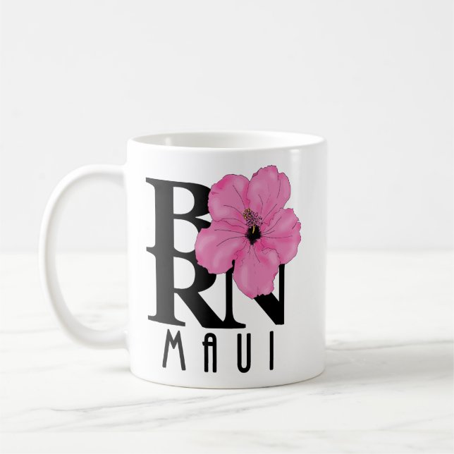 BORN Maui Pink 11oz Coffee Mug (Left)
