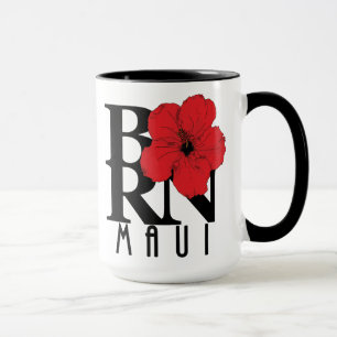 BORN Maui Red Hibiscus 15oz Mug