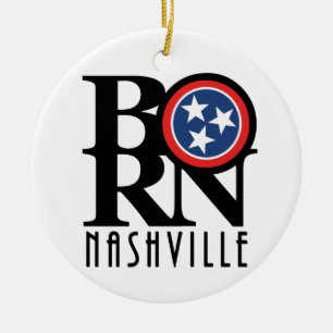 BORN Nashville Ceramic Ornament