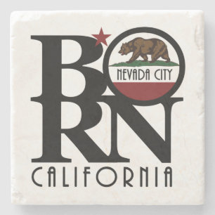 BORN Nevada City California Stone Coaster