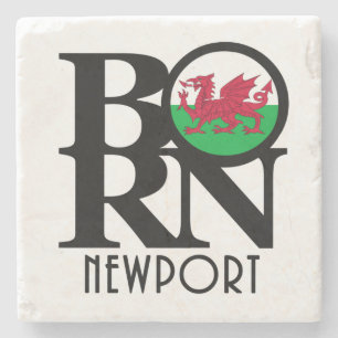 BORN Newport Wales Stone Coaster
