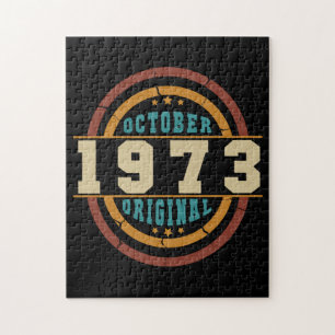 Born October 1973 Original Retro Jigsaw Puzzle