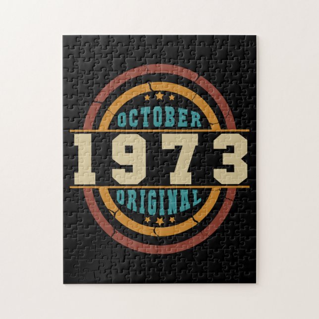 Born October 1973 Original Retro Jigsaw Puzzle (Vertical)
