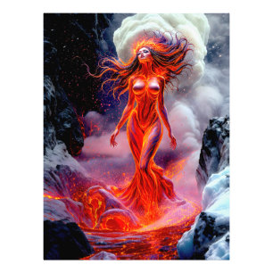 “Born of the Inferno” – Volcanic Woman Portrait Photo Print