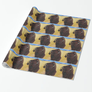 Born of Thunder Bison Buffalo Wrapping Paper
