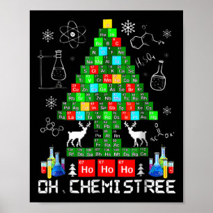 Born Oh Chemistree Funny Science Christmas Tree Ch Poster