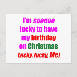 Born On Christmas Holiday Postcard