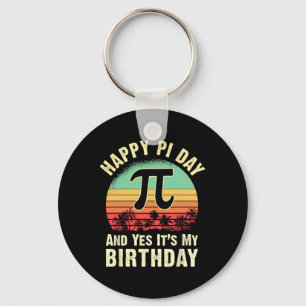 Born On Pi Day Birthday Decorations Happy 14 March Keychain