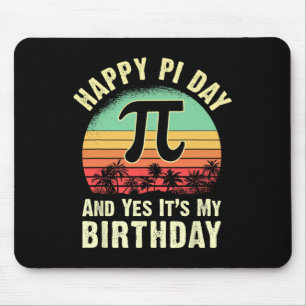 Born On Pi Day Birthday Decorations Happy 14 March Mouse Pad