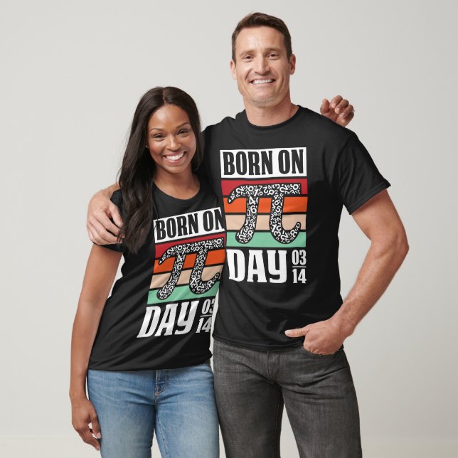 Born On Pi Day Birthday Design T-Shirt (Unisex)