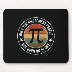 Born On Pi Day Birthday March 14 Funny Vintage Pi Mouse Pad