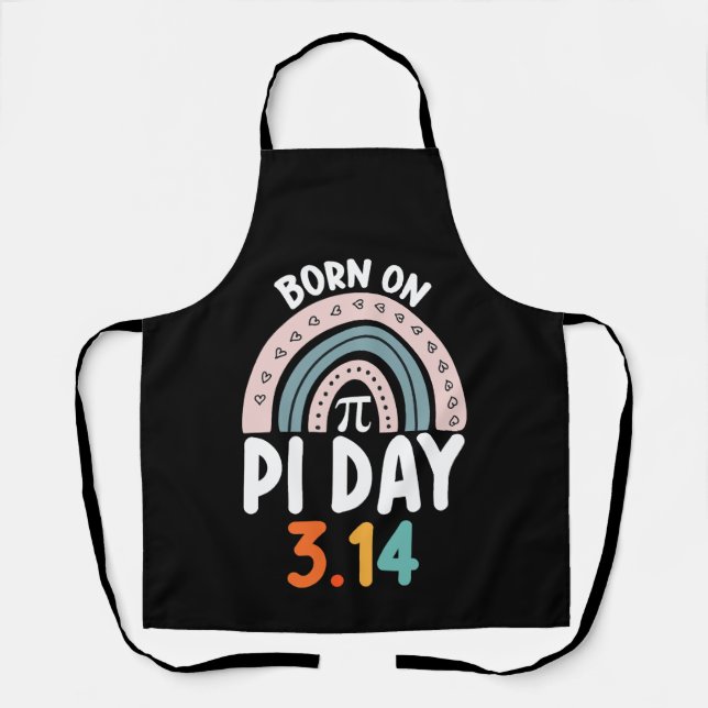 Born On Pi Day Birthday Math Funny Apron (Front)